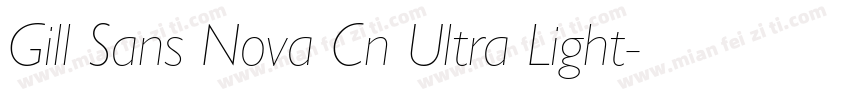 Gill Sans Nova Cn Ultra Light字体转换